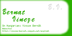 bernat vincze business card
